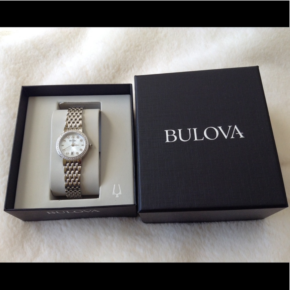 Bulova Diamonds Ladies Watch. NWOT with box.
